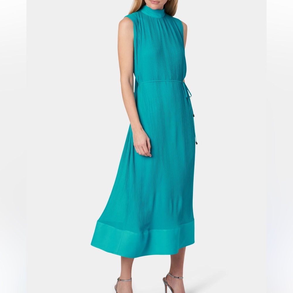 Milly Melina Pleated Midi Teal Blue